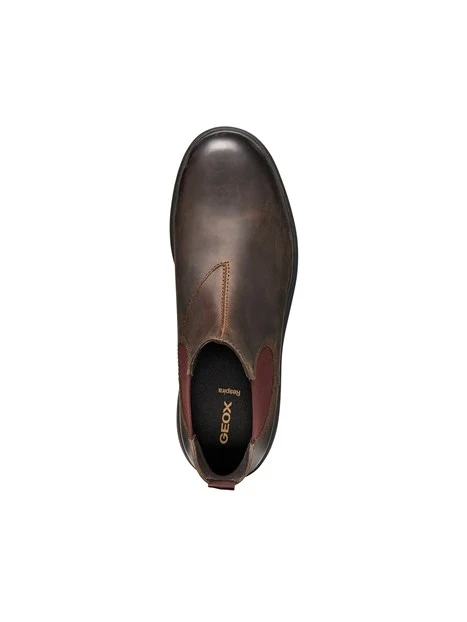 STIVALETTO CHELSEA IN PELLE UOMO MARRONE