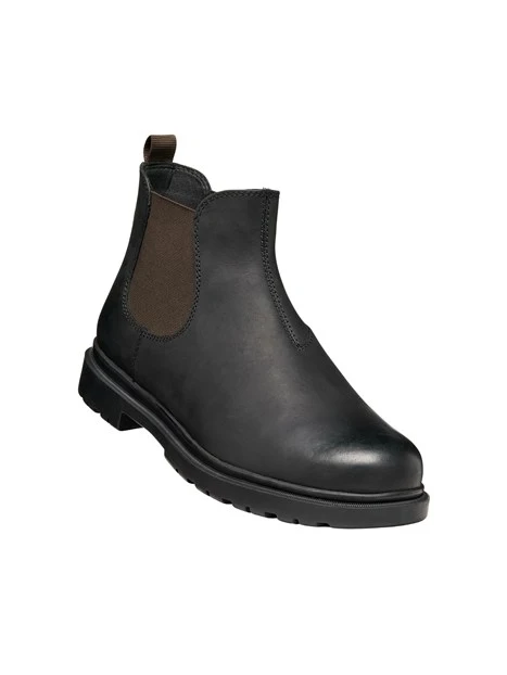 STIVALETTO CHELSEA IN PELLE UOMO NERO
