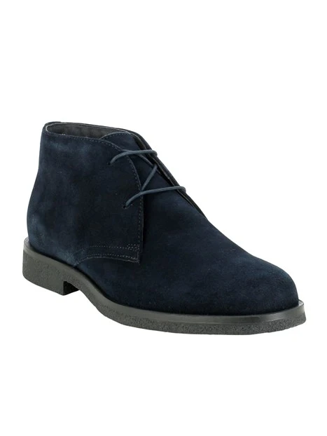 POLACCHINE IN PELLE SCAMOSCIATA UOMO BLU NAVY