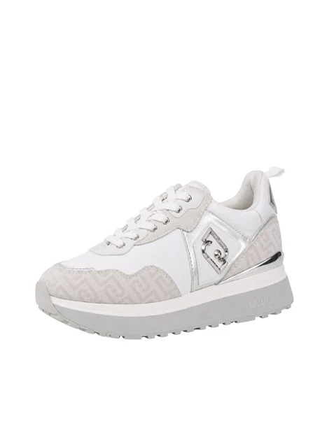 SNEAKERS PLATFORM LOGO MONOGRAM BF6001EX339 DONNA BIANCO