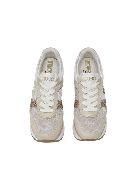 SNEAKERS SUPER PLATFORM EFFETTO VELLUTO BF6009PX066 DONNA BIANCO