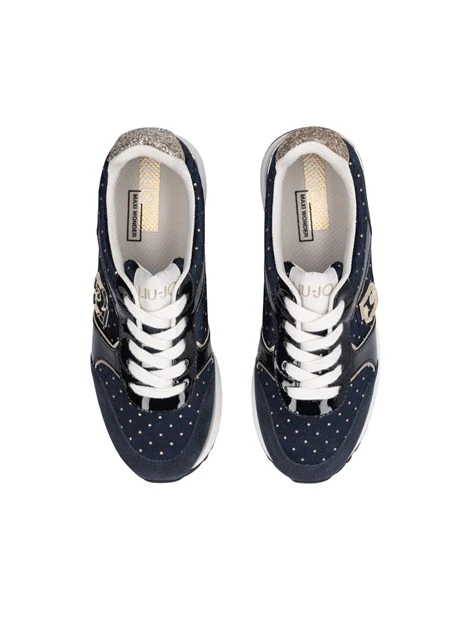 SNEAKERS PLATFORM BF6009PX901 CON PAILLETTES DONNA BLU