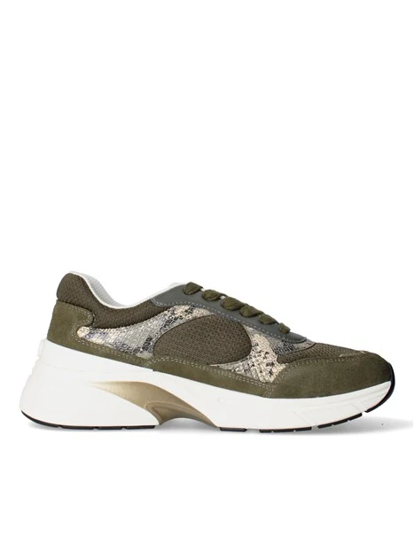 SNEAKERS BASSE BICOLORE DONNA VERDE