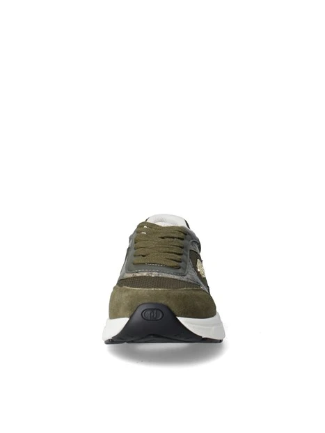 SNEAKERS BASSE BICOLORE DONNA VERDE