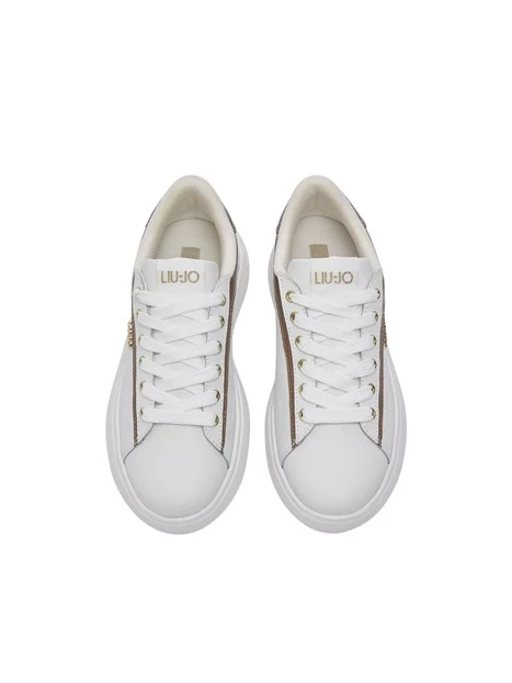 SNEAKERS PLATFORM IN PELLE BF6051PX532 DONNA BIANCO/HAVANA