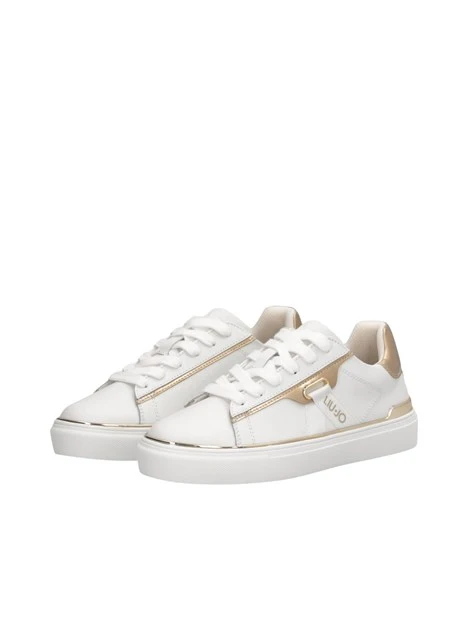 SNEAKERS ALTE BF6057PX026 CON DETTAGLI LAMINATI DONNA BIANCO