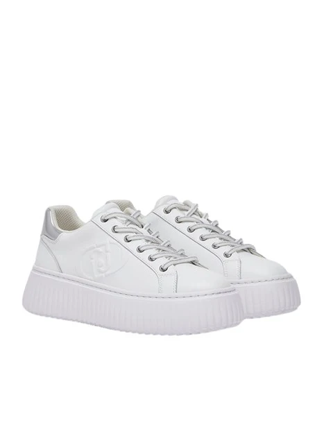 SNEAKERS PLATFORM IN PELLE BF6059P0102 DONNA BIANCO
