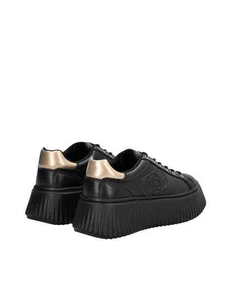 SNEAKERS PLATFORM IN PELLE BF6059P0102 DONNA NERO