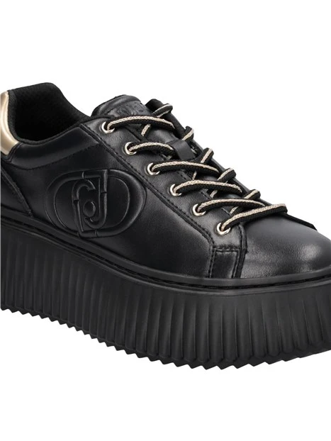SNEAKERS PLATFORM IN PELLE BF6059P0102 DONNA NERO