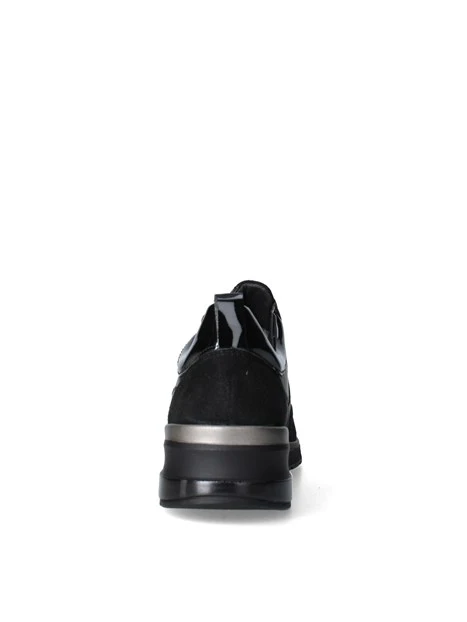 SNEAKERS BASSE CON ZIP IV2610 LATERALE DONNA NERO