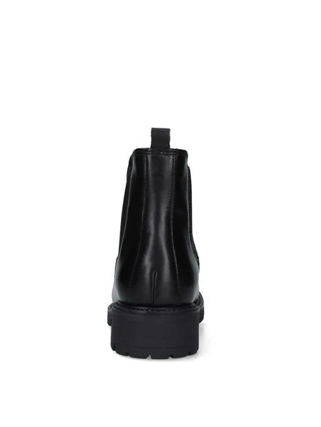 STIVALETTI TACCO BASSO CHELSEA CON SUOLA CARRARMATO DONNA NERO