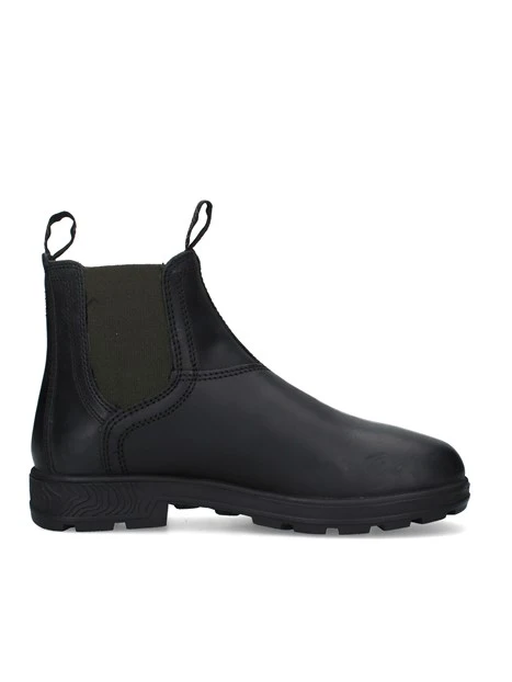 STIVALETTI TACCO BASSO CHELSEA CON DOPPIO TIRANTE DONNA NERO VERDE