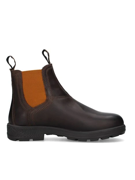 STIVALETTI CHELSEA CON INSERTI ELASTICI UOMO MARRONE