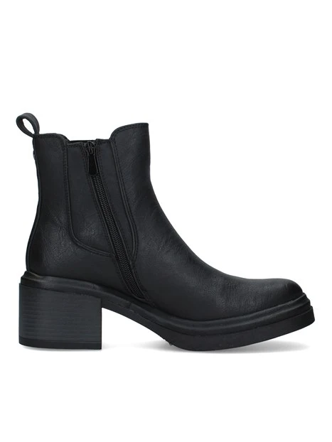 STIVALETTI TACCO BASSO CHELSEA CON BORCHIE DONNA NERO
