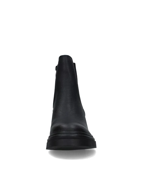 STIVALETTI TACCO BASSO CHELSEA CON BORCHIE DONNA NERO