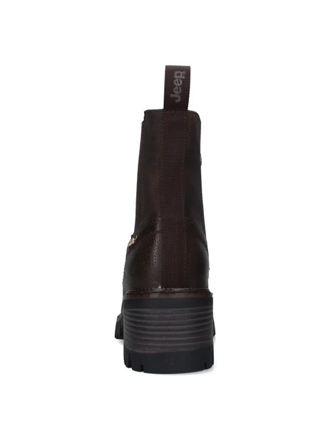 STIVALETTI TACCO ALTO CHELSEA CON INSERTI ELASTICI DONNA MARRONE