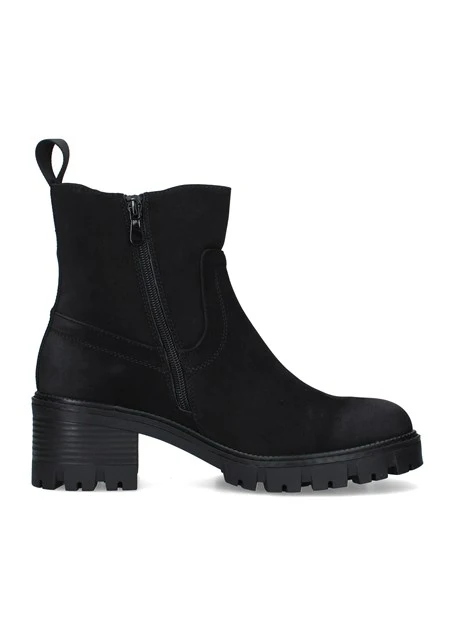 STIVALETTI TACCO ALTO CHELSEA CON INSERTI ELASTICI DONNA NERO