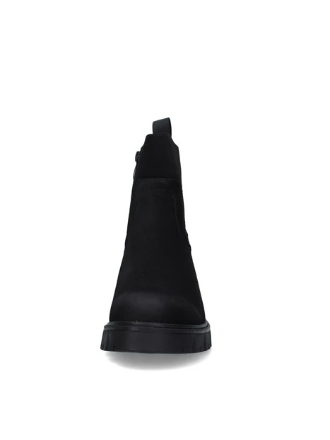 STIVALETTI TACCO ALTO CHELSEA CON INSERTI ELASTICI DONNA NERO