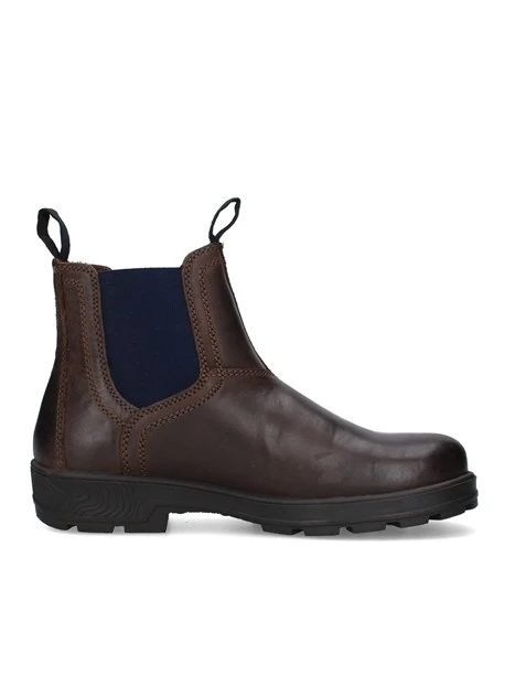 STIVALETTI CHELSEA CON INSERTI ELASTICI UOMO MARRONE BLU