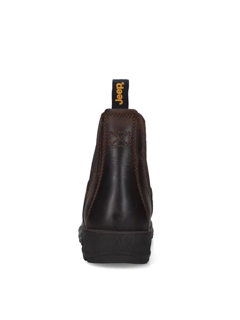 STIVALETTI CHELSEA CON INSERTI ELASTICI A QUADRI UOMO MARRONE