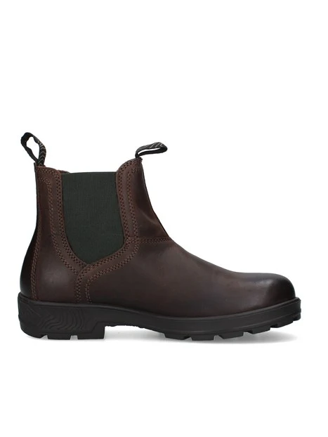 STIVALETTI CHELSEA CON INSERTI ELASTICI UOMO MARRONE VERDE
