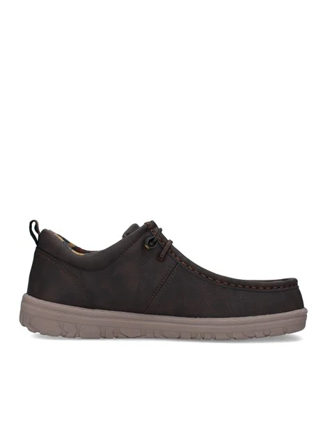 STRINGATE COMFORT CON CUCITURE STILE MOCASSINO UOMO MARRONE