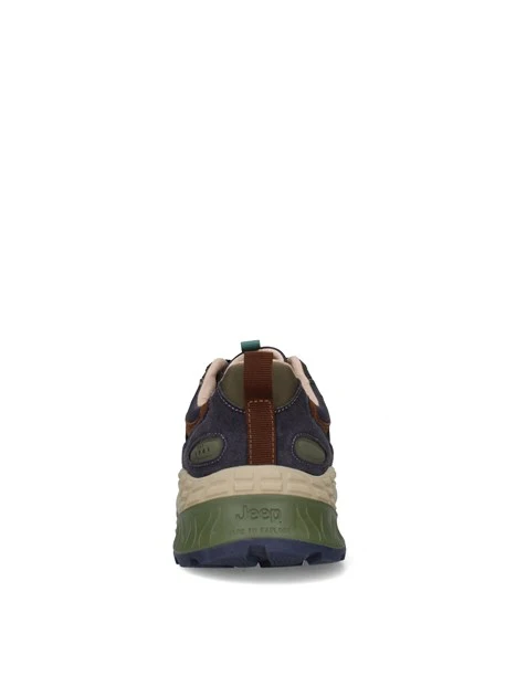 SNEAKERS BASSE IN CAMOSCIO CON INSERTI A CONTRASTO UOMO MARRONE