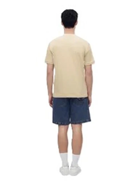 T-SHIRT MANICA CORTA LOGO SERIES CON BANDE SULLE SPALLE UOMO AVORIO