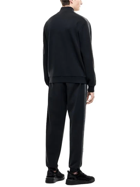 TUTA SPORTIVA IN JERSEY MISTO COTONE CON ZIP UOMO NERA