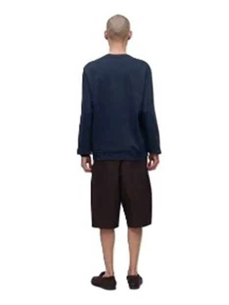FELPA GIROCOLLO IN COTONE UOMO BLU