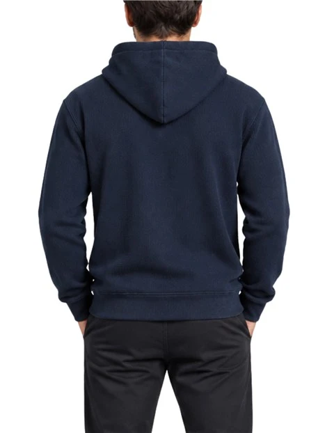 FELPA CON CAPPUCCIO UOMO BLU