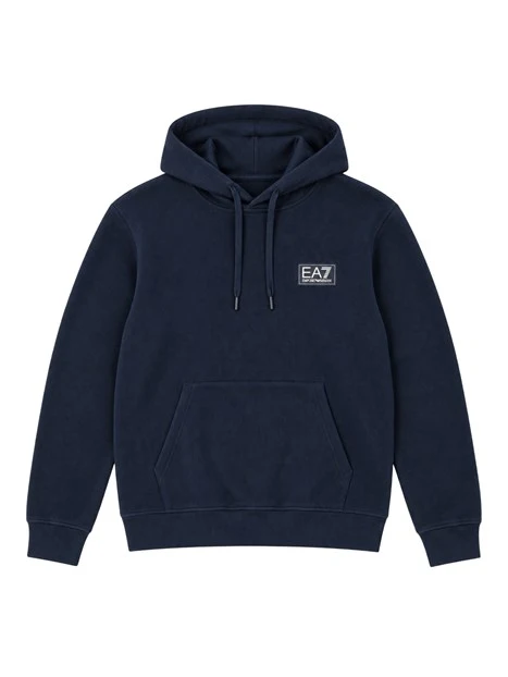 FELPA CON CAPPUCCIO UOMO BLU