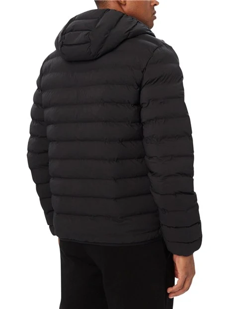 PIUMINO BOMBER CON CAPPUCCIO UOMO NERO