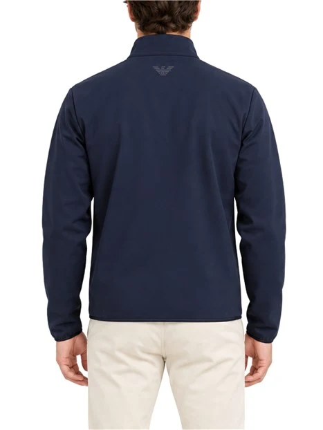 FELPA CON ZIP TECNICA STRETCH UOMO BLU