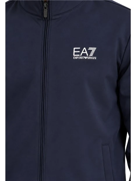 FELPA CON ZIP TECNICA STRETCH UOMO BLU