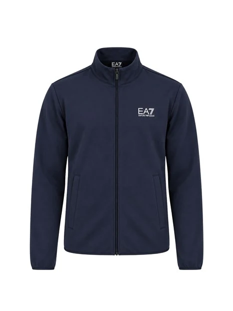 FELPA CON ZIP TECNICA STRETCH UOMO BLU