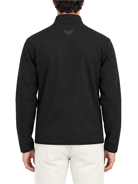 FELPA CON ZIP TECNICA STRETCH UOMO NERO
