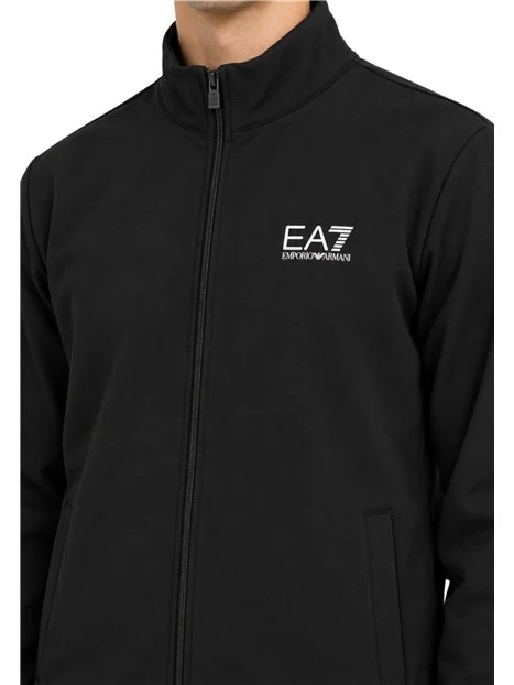 FELPA CON ZIP TECNICA STRETCH UOMO NERO