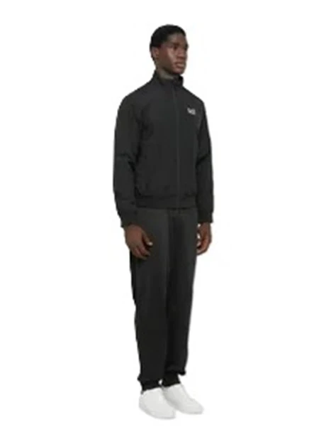 GIACCA BOMBER CON COLLETTO ALTO E ZIP UOMO NERO