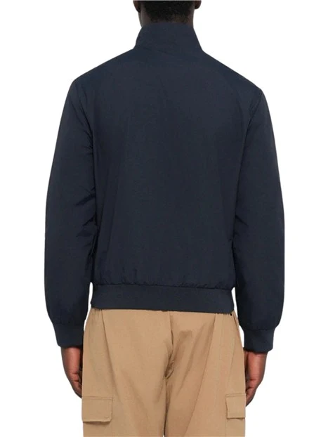 GIACCA BOMBER CON COLLETTO ALTO E ZIP UOMO BLU