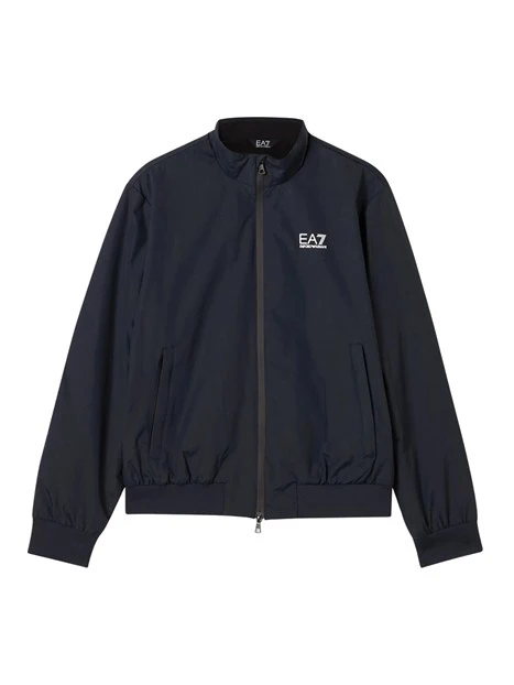 GIACCA BOMBER CON COLLETTO ALTO E ZIP UOMO BLU