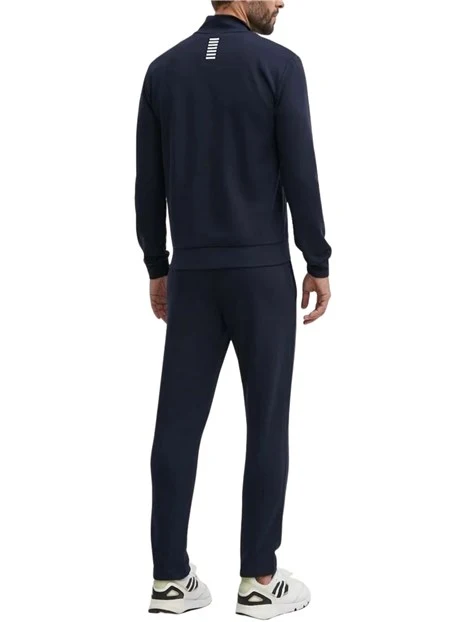 TUTA CON FELPA ZIP E COLLETTO ALTO UOMO BLU