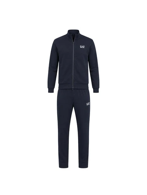 TUTA CON FELPA ZIP E COLLETTO ALTO UOMO BLU