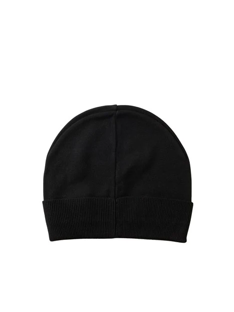 CAPPELLO A COSTE CON LOGO UOMO NERO E BIANCO