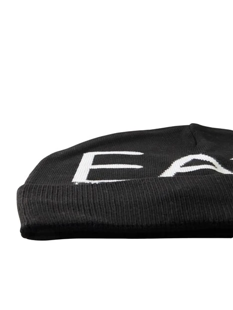 CAPPELLO A COSTE CON LOGO UOMO NERO E BIANCO