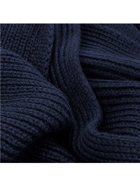 SCIARPA IN MISTO LANA UOMO BLU