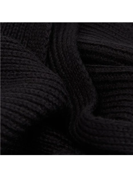 SCIARPA IN MISTO LANA UOMO NERO