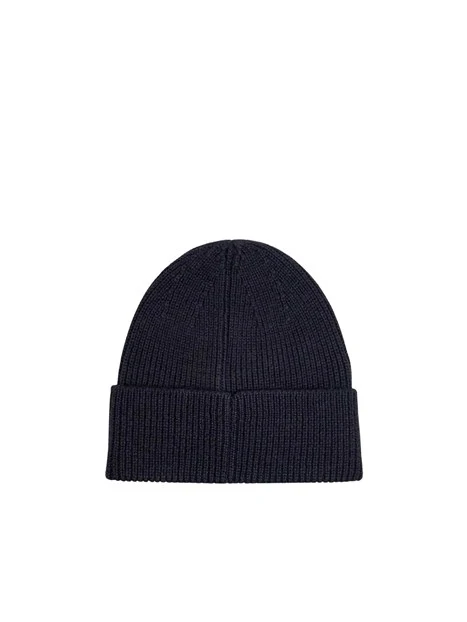 CAPPELLO BEANIE LOGO LATERALE UOMO BLU