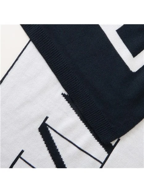 SCIARPA CON MAXI LOGO UOMO BLU