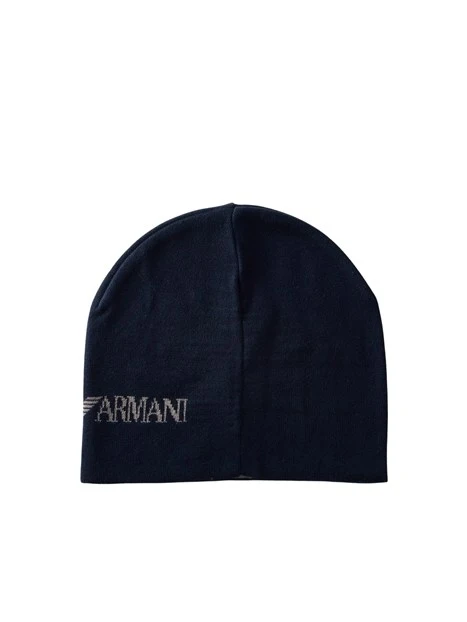 CAPPELLO A CALOTTA IN MAGLIA UOMO BLU